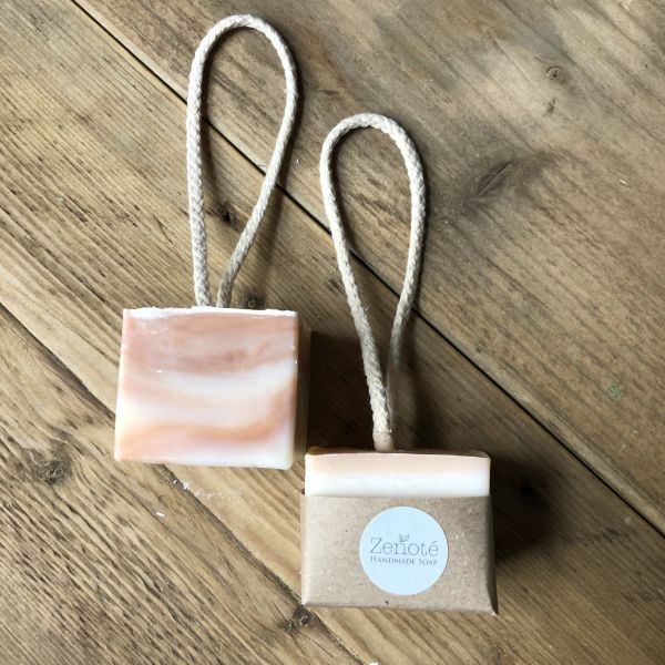 Pink Clay & Lavender Soap on a Rope