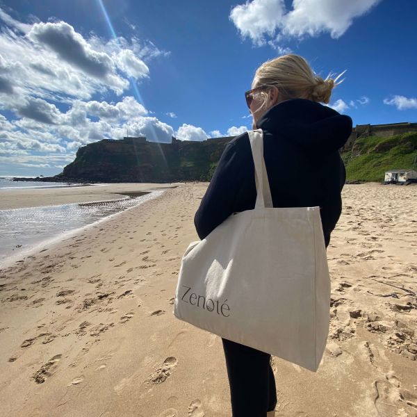 Branded Cream Tote Bag