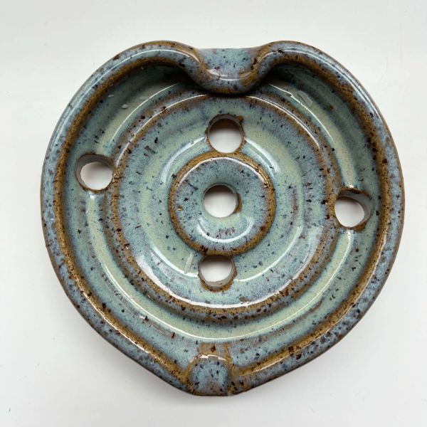 Blue Green Heart Shaped Soap Dish